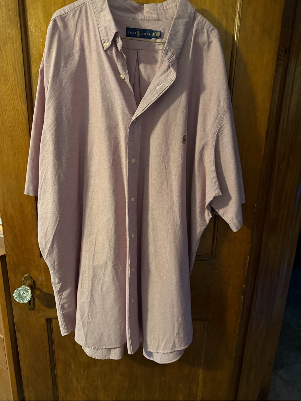 Ralph Lauren Red big and tall Oxford Short-Sleeve Button-Down Shirt